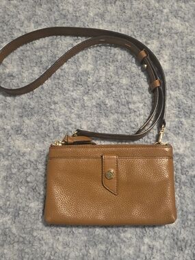 Michael Kors Brown Pebble Leather Crossbody Bag